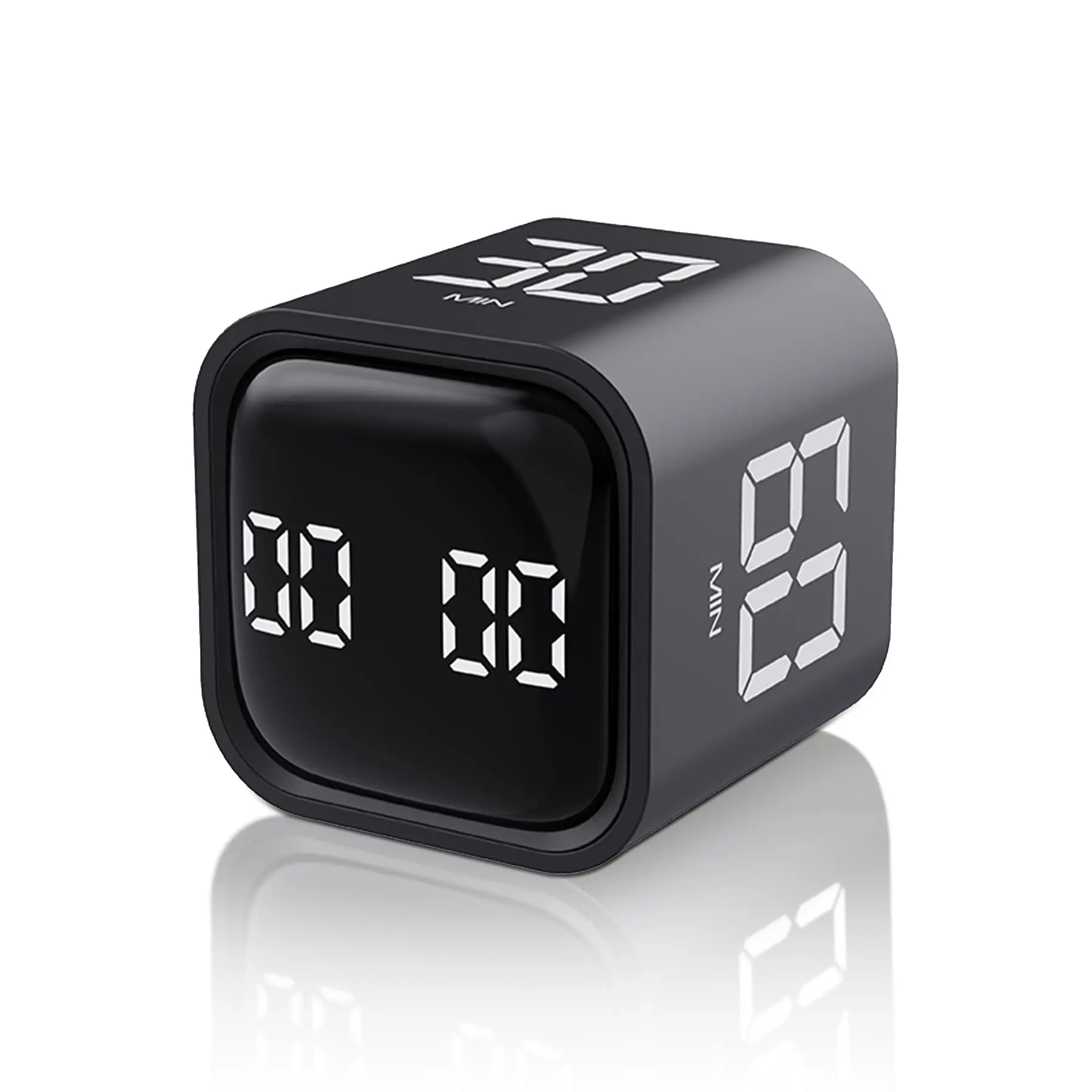 Productivity Cube Timer Gravity Sensor Flipping LED Display 4 Preset Time Dual Modes Countdown Cooking Study Office Kitchen