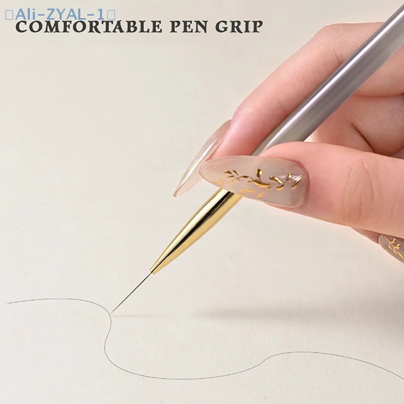 【ZYAL-1】ชุดปากกาเพ้นท์เล็บอะคริลิค 5 ชิ้น ด้ามจับอะคริลิค สำหรับวาดลายเส้น ลายเส้นละเอียด ลายดอกไม้ ใช้กับเจลยูวี