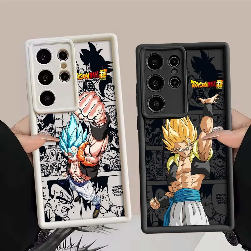 Etui na telefon Samsung Galaxy S25 S24 S23 S22 S21 S20 Ultra Plus FE 5G z motywem Dragon Ball, Son Goku Saiyan, z ochroną na obiektyw aparatu.