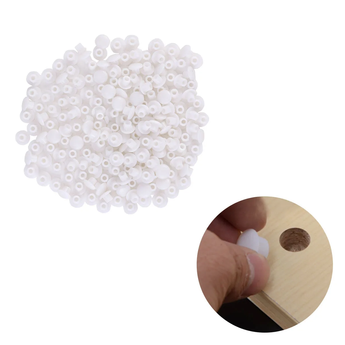 

100 pcs 5Mm Screw Cap Decorative Covers For Cabinet Window Door Hinge Bolt Concealment Cover Hinge Plate Hardware Fastener