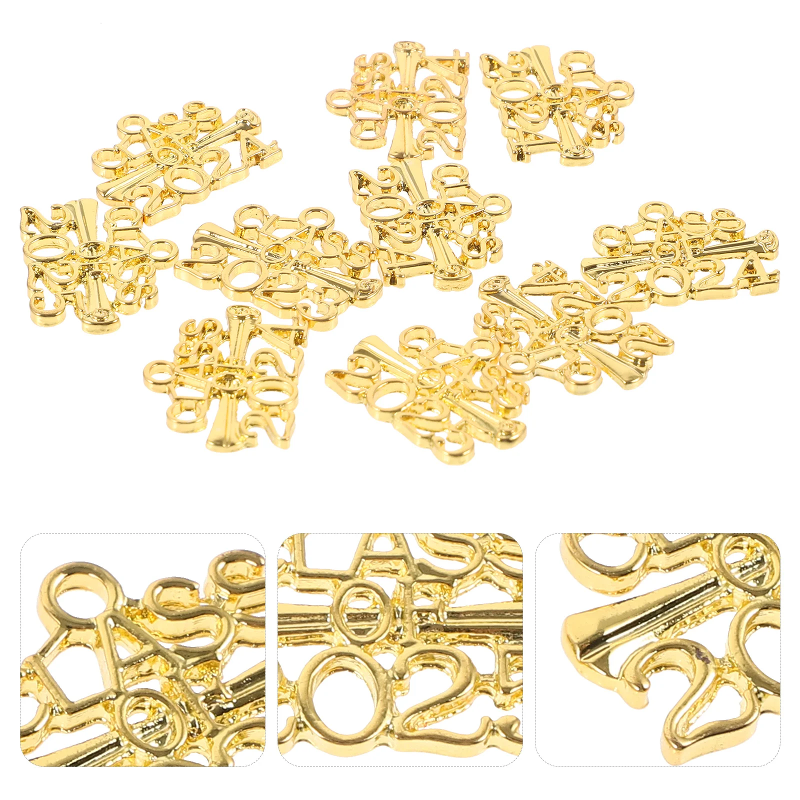 

10Pcs Alloy 2024 Charms Pendants for DIY Jewelry Making Supplies Necklace Bracelet Earring Craft Accessories 2024 Charm