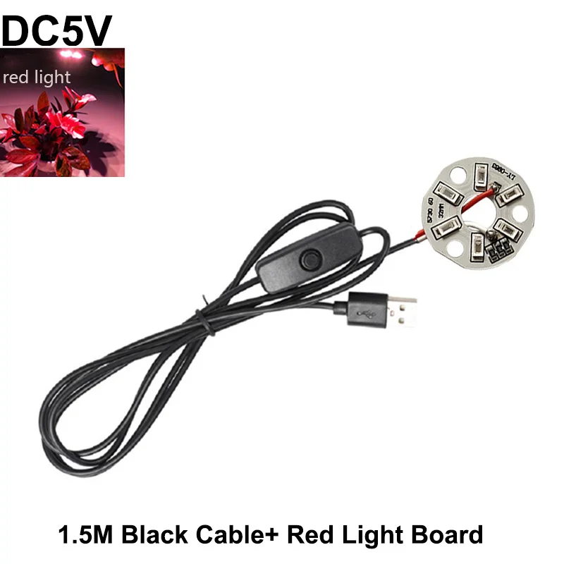 ไฟ LED 3W 5V แบบ USB แผงไฟ SMD5730 ชิป สีแดง เขียว ขาวอบอุ่น เหลือง ม่วง ทรงกลม แหล่งกำเนิดแสง พร้อมสายเคเบิล 1.5 เมตร