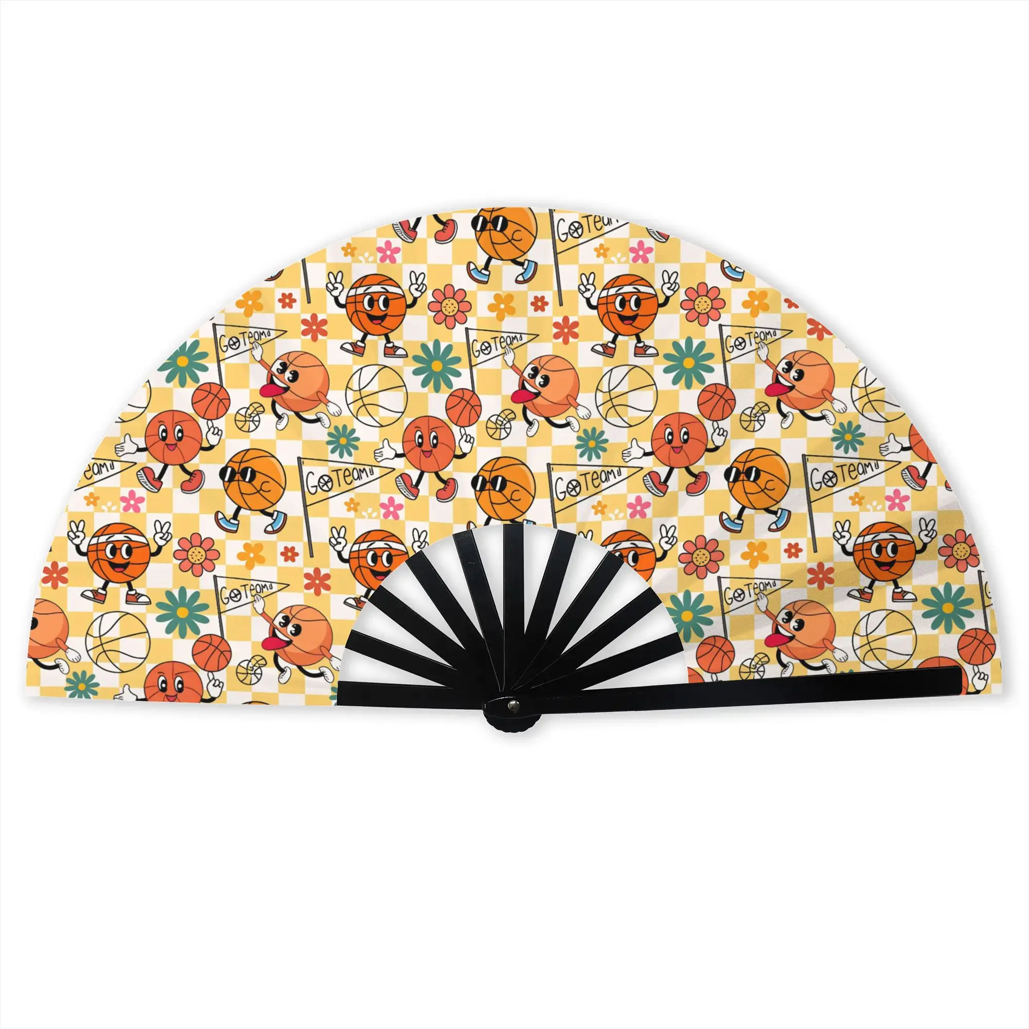 Lover Player Groovy Basketball Hand Fan Promotional Gift Event Souvenir  Durable Folding Fans Novelty Bulk Pack Fan