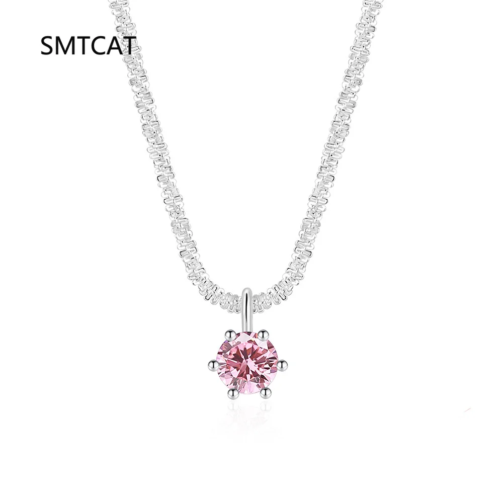 

2 карата муассанит ожерелье кулон S925 стерлингового серебра вечерние свадебные лабораторные ожерелья с бриллиантами и драгоценными камнями Colar de Prata для женщин