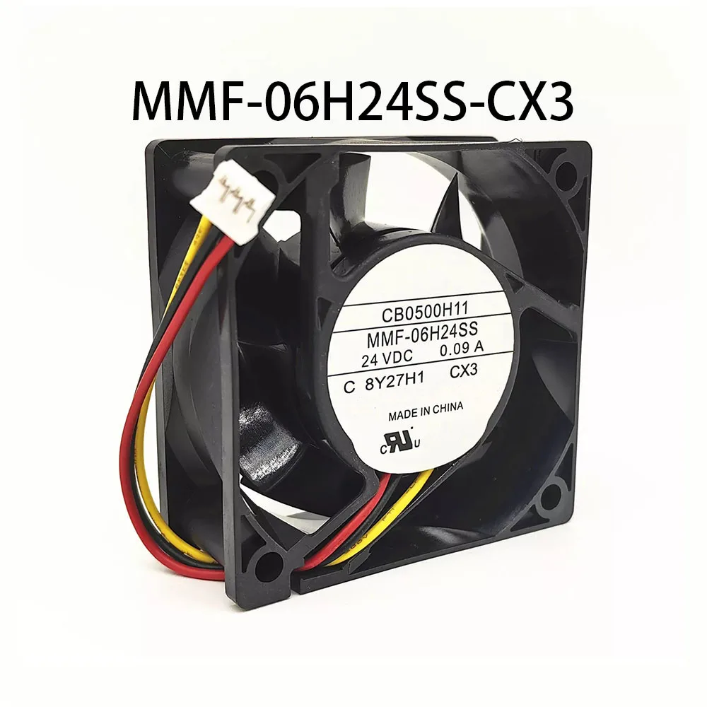 Cabinet Server Cooling Fan 24VDC 0.09A 60*60*25mm MMF-06H24SS-CX3 Inverter Case radiator CB0500H1