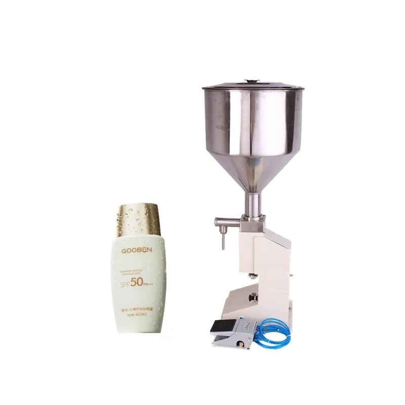 A02 Bottled shampoo small dose pneumatic filling machine Cosmetic milk trial filling machine