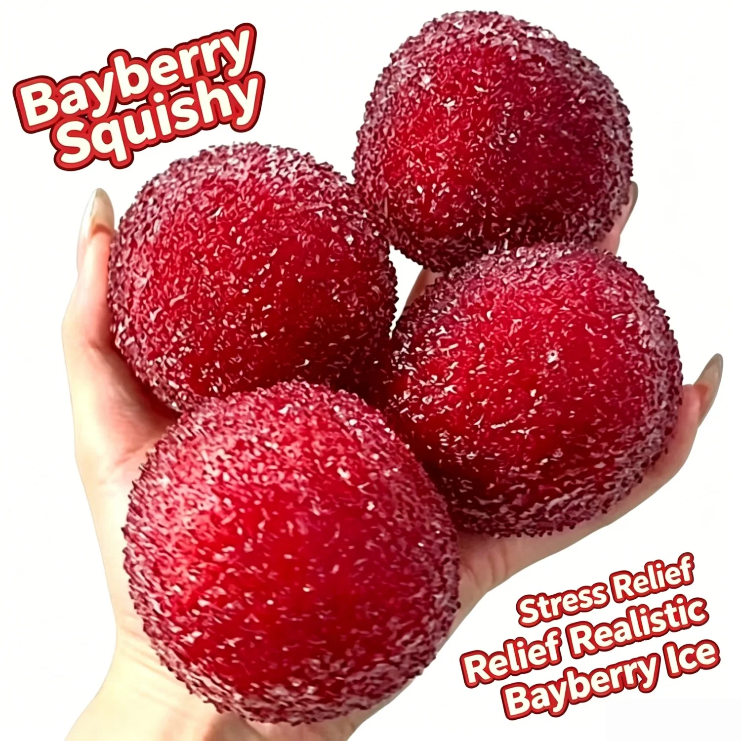 This Red Bayberry Squishy Is So Satisfying Soft Bouncy Fingertip Stress Relief Cute Fruit Decompression Toy