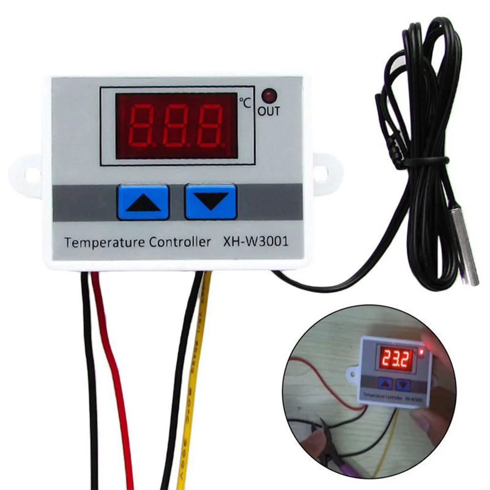 Termostato digitale Controller 12V programmabile per interni Pavimento bianco Risparmio energetico Ampio display a LED Riscaldamento retroilluminato