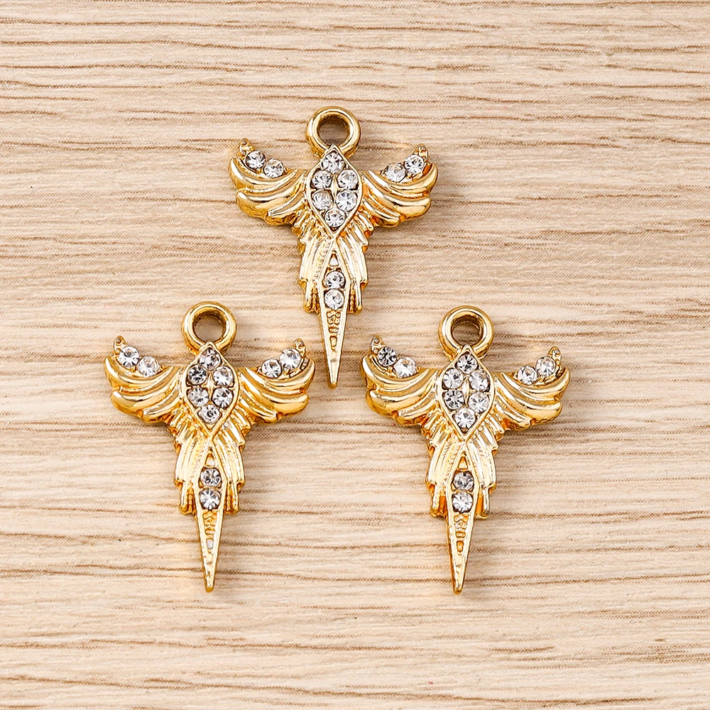 Tusember 10 قطعة 16*22 مللي متر القوطية Steampunk الصليب السحر لصنع المجوهرات أجنحة الصلبان قلادة DIY بها بنفسك أقراط القلائد لوازم