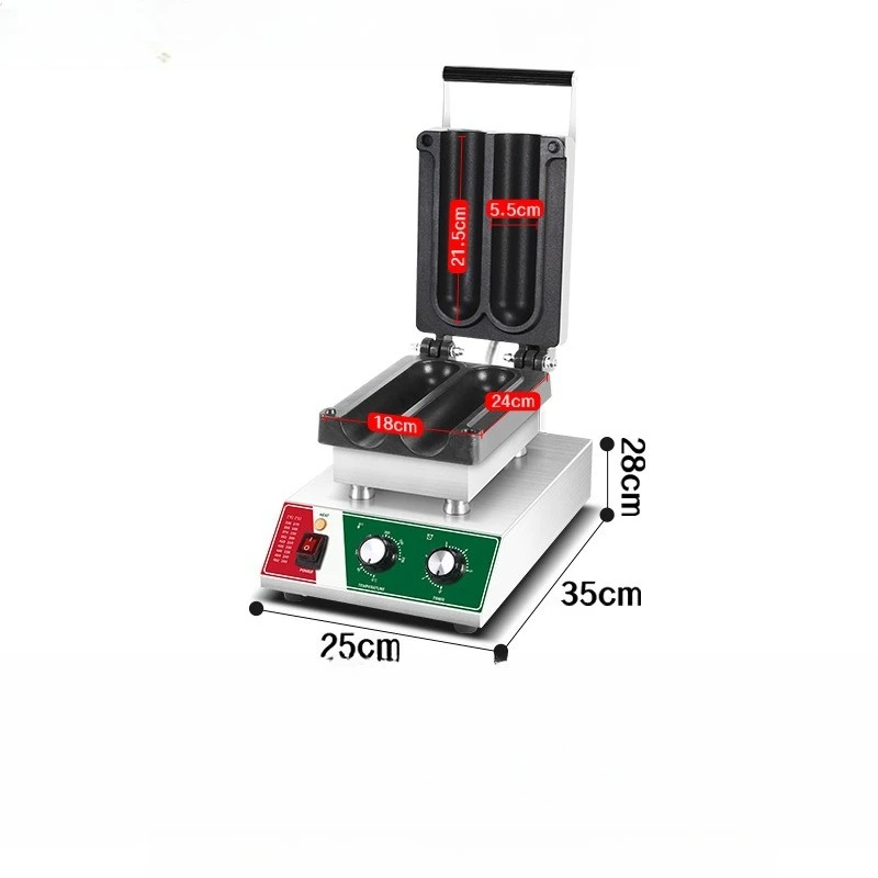 2-Compartment Commercial Chicken Wrap Machine - Street Food Stall Equipment for BBQ Meat Rolls & Baked Buns