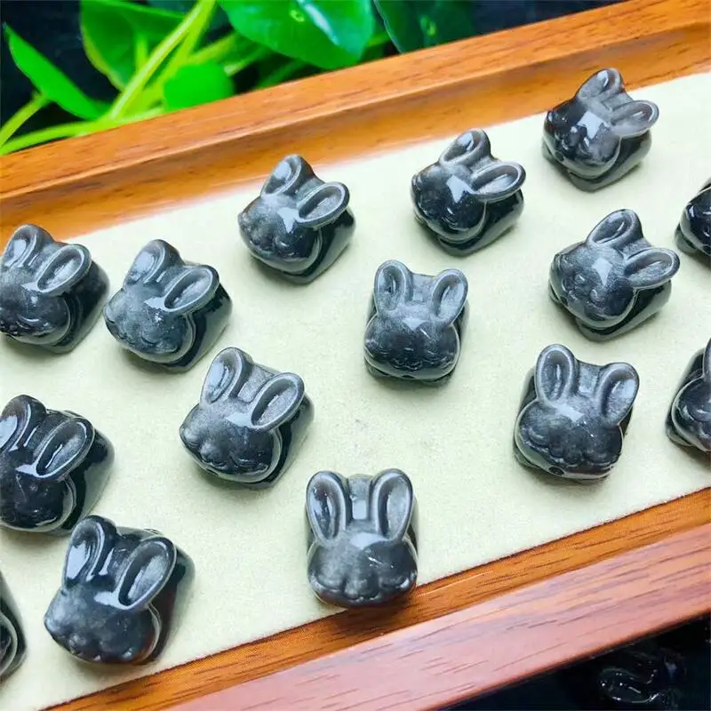 

10 шт., подвеска-кролик из натурального серебра, 17 мм