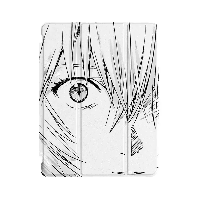 Simple Sketch Girl Art Anime White For iPad 11th A16 10 9 8 7 5 Pro 13 11 M5 M4 M3 M2 12.9'' Air  4 3 2 1 Mini 7 6 8.3'' Cover