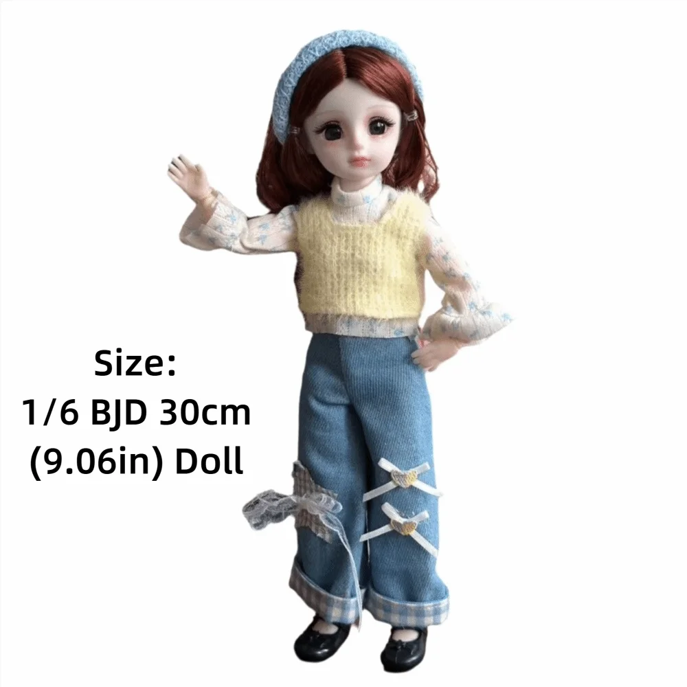 Hübsche 30cm BJD-Kleidung, Schöner Pullover-Mantel, 1/6 Maßstab Kleidung, Casual Set, Lolita-Rock, Wechseloutfit