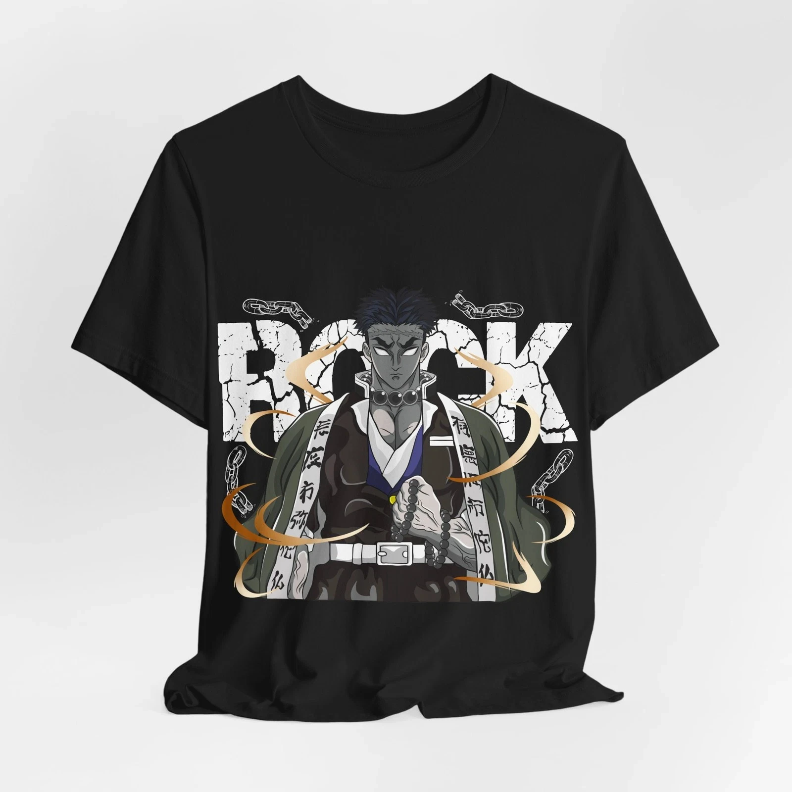 Summer Gyomei Anime Graphic Tee | Demon Slayer Character Shirt Men's Round Neck Short Sleeve