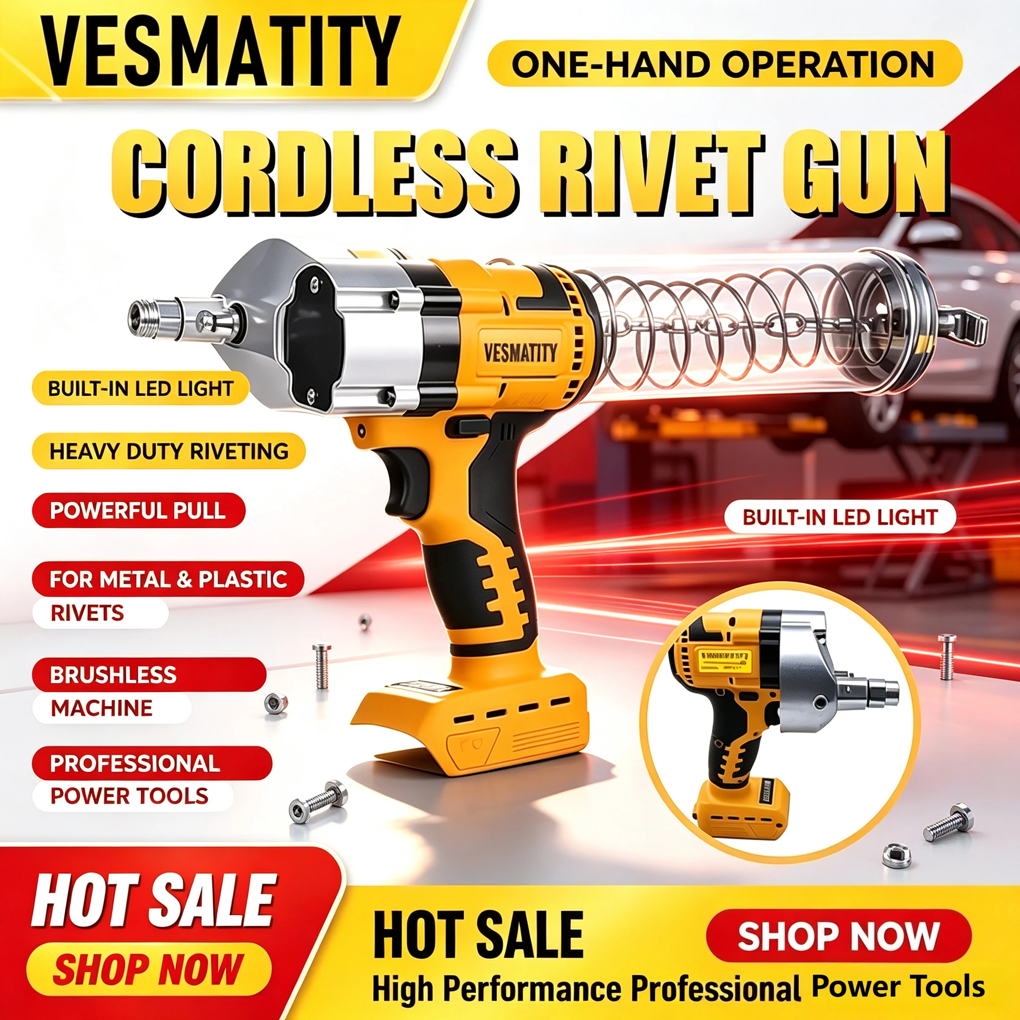 2026 NEW Brushless Electric Grease Gun Fat Machine Electric Grease Gun Tools LED Electric Oil Injector For Lithium-ion battery