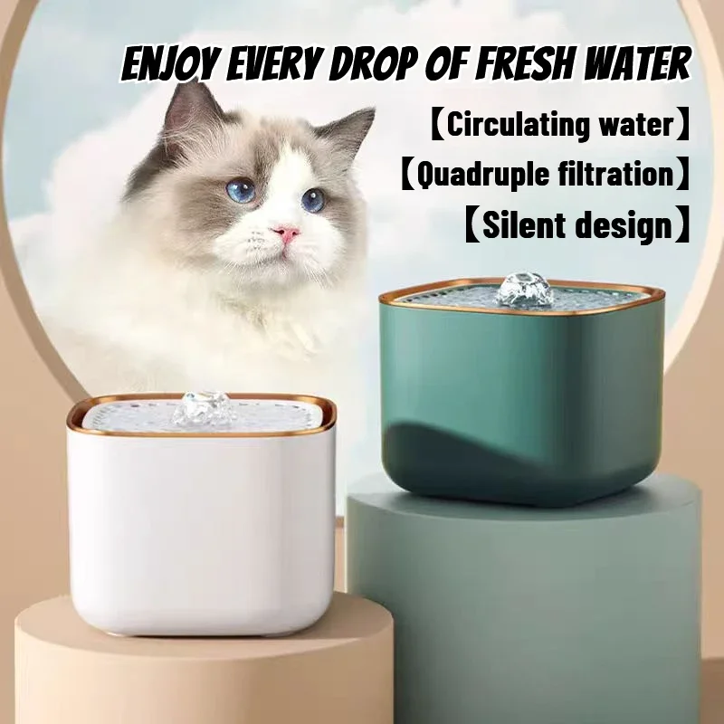 Автоматический диспенсер для воды для кошек и собак, очищенная вода, умный диспенсер для воды большой емкости для домашних животных, фонтан для воды для домашних животных Автоматический диспенсер для воды для кошек и собак, очищенная вода, умный диспенсер для воды большой емкости для домашних животных, фонтан для воды для домашних животных