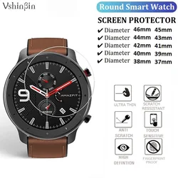 100PCS Screen Protector Diameter 43mm 42mm 41mm 38mm 37mm 36mm 35mm 34mm Round Smart Watch Tempered Glass Protective Film