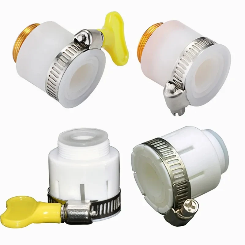 

Tap Water Filter Connector with Clamp G1/2'' Shower Bubbler Extenders Faucet Accessories Universal Joint Faucet Garden Adapter