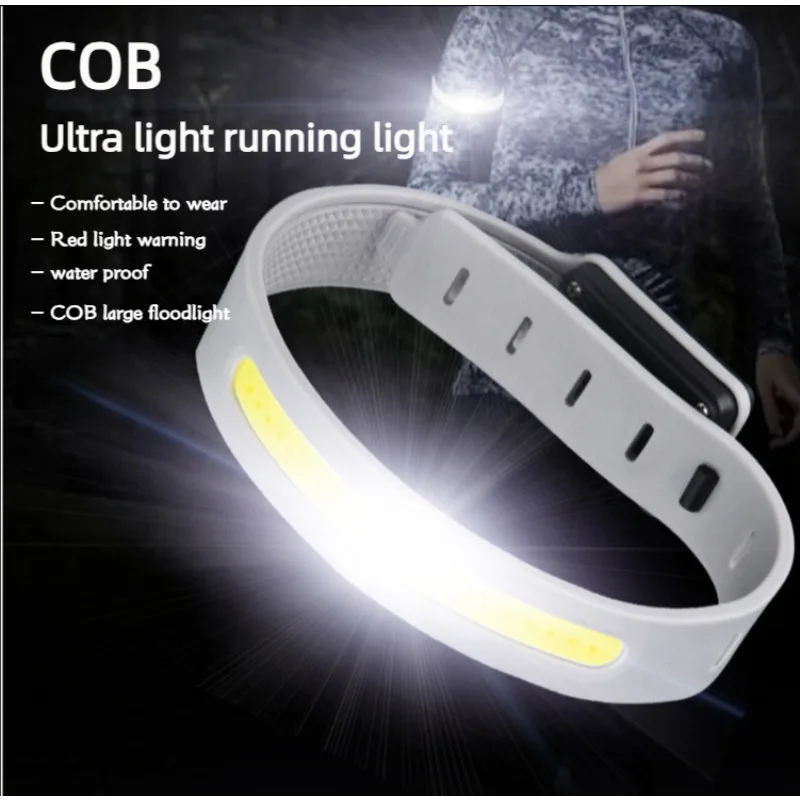 

COB Armband Light LED Night Running Bracelet USB Rechargeable Waterproof Warning Lights Sweat Resistant Lightweigh