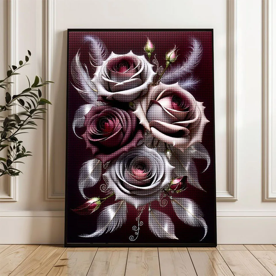 

Valentine's Day Diamond Painting Art Kit DIY 2025 Rose Flower Diamond Embroidery 5D Rhinestone Cross Stitch Mosaic Home Decor