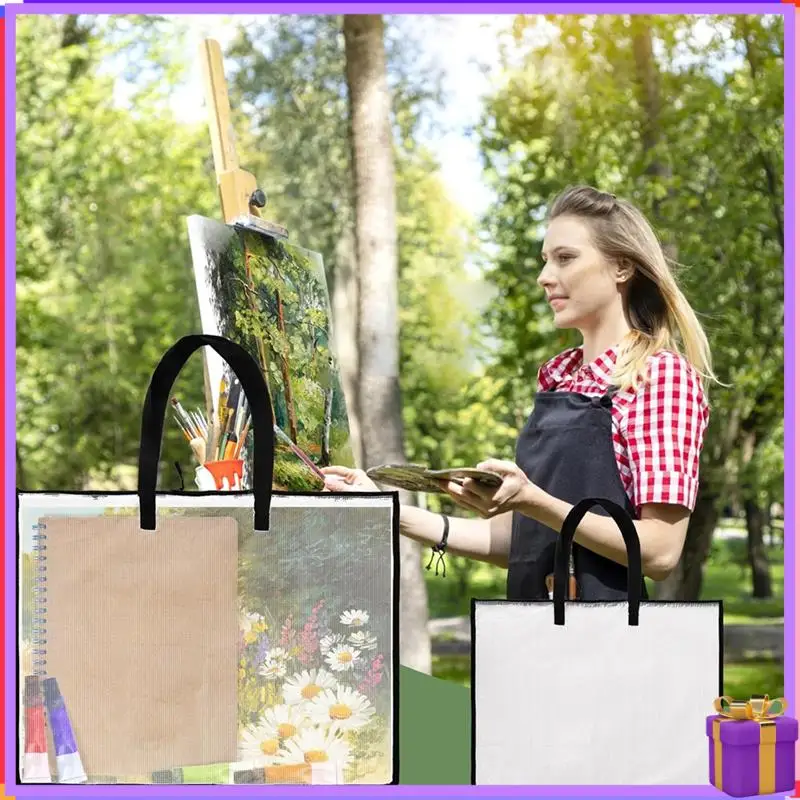 

Advanced-19X25 Art Portfolio Bags,Clear Portfolio Folder For Artwork,Waterproof Poster Storage Bags+Handle For Drawing Board