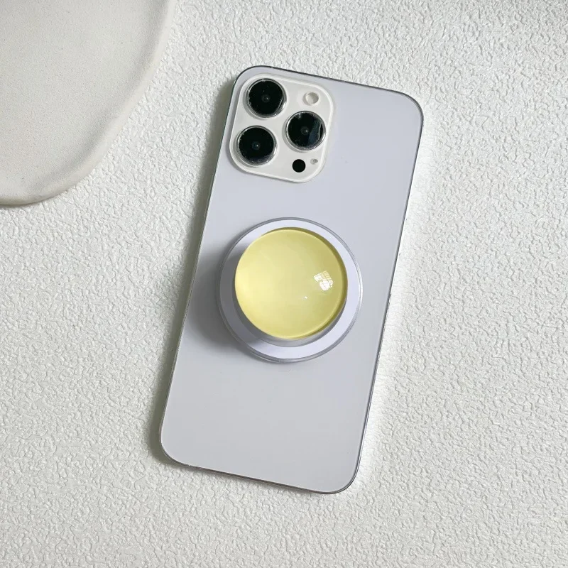 ل Magsafe حامل هاتف مغناطيسي لطيف مستدير ثلاثية الأبعاد كريستال زجاج قبضة الحديث آيفون 17 16 15 14 13 12 الذكية توك دعم الهاتف