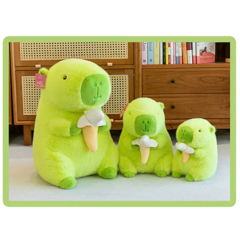 

Capybara Plush Toy Doll Cute Non-Wilt Banana Water Hog Stuffed Anime Animal Kids Girl Sleep Pillow Birthday Gift Present Toy