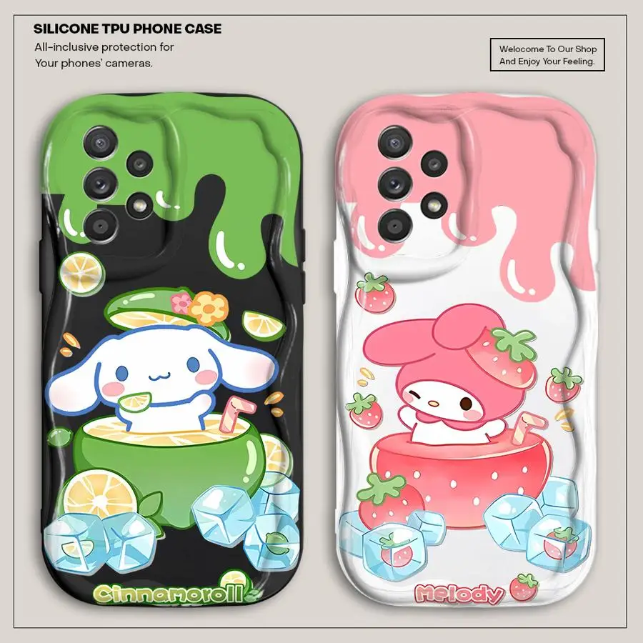 Sanrio Cinnamon Roll Soft Phone Cover Case for Samsung Galaxy A32 A54 A36 A23 A56 A24 A53 A35 A52 A55 A25