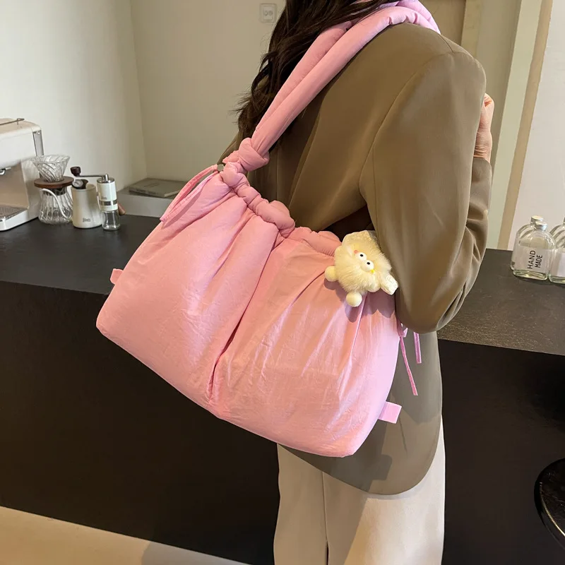 2025 NEW Tote Bag Lightweight Puffy Handbag Large Capacity Hobo Bag Pillow Shopper bag for Women Work Shopping Travel bolsos sac