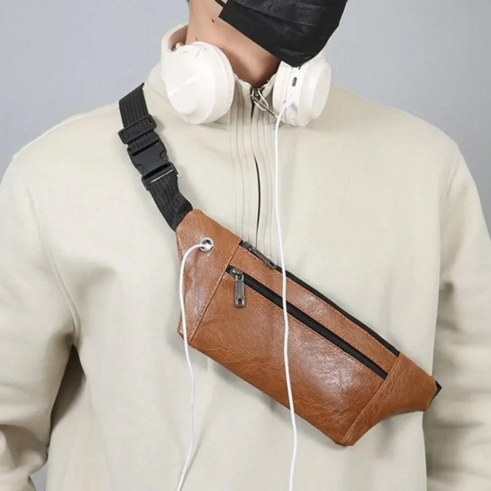 Fashion Waterproof Waist Bag Wear-Resistant Multifunctional Phone Bag PU Sports Bag - view 4