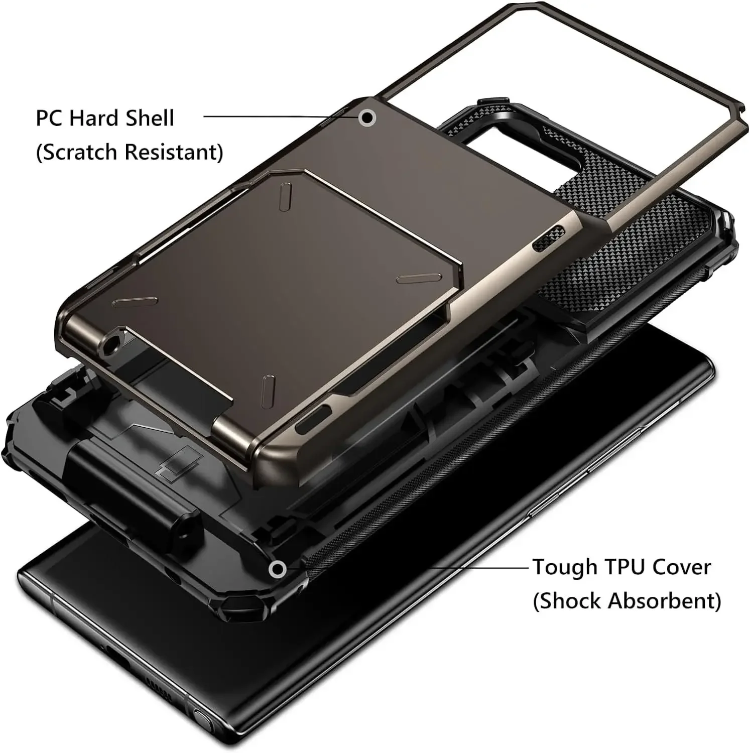For Samsung Galaxy S25 S24 Ultra S25 S24 Plus S24 FE Wallet Case with Card Holder, Dual Layer Heavy Duty Shockproof Phone Cover
