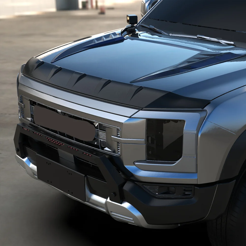 

1Set Front Stone Deflector Hood Shield Sand Block Engine Cover Pickup Truck Exterior Accessories For BYD Shark 6 Pickup 2024+