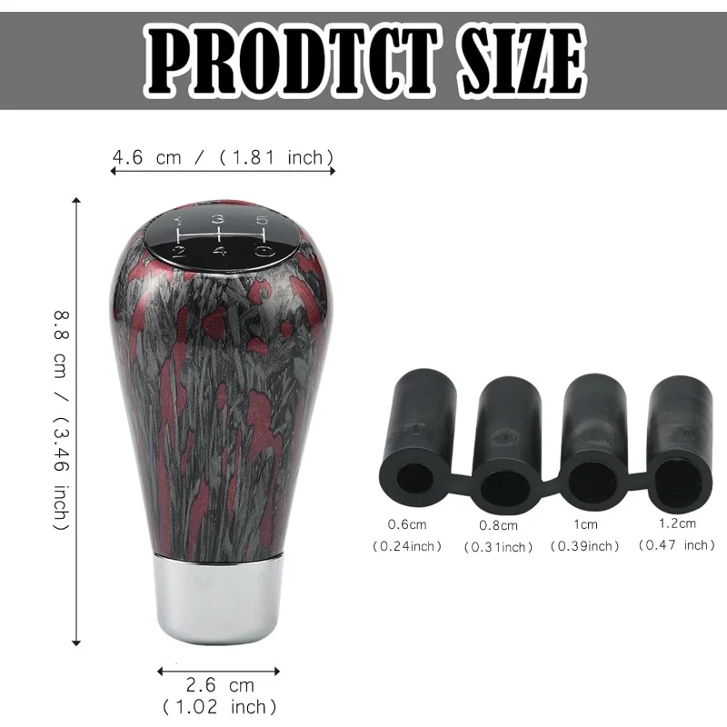 5 Speed Gear Shift Knobs for Manual Transmissions Automotive Interior Accessories Manual Gear Shifter Knobs Universal