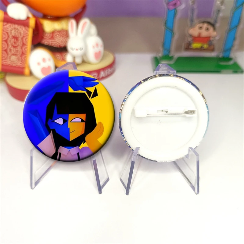 Ena الرسم الجمالي المطر روك زر دبوس الكرتون شارة دور اللعب اليدوية صفيح بروش لحقيبة الظهر الملابس الديكور هدية