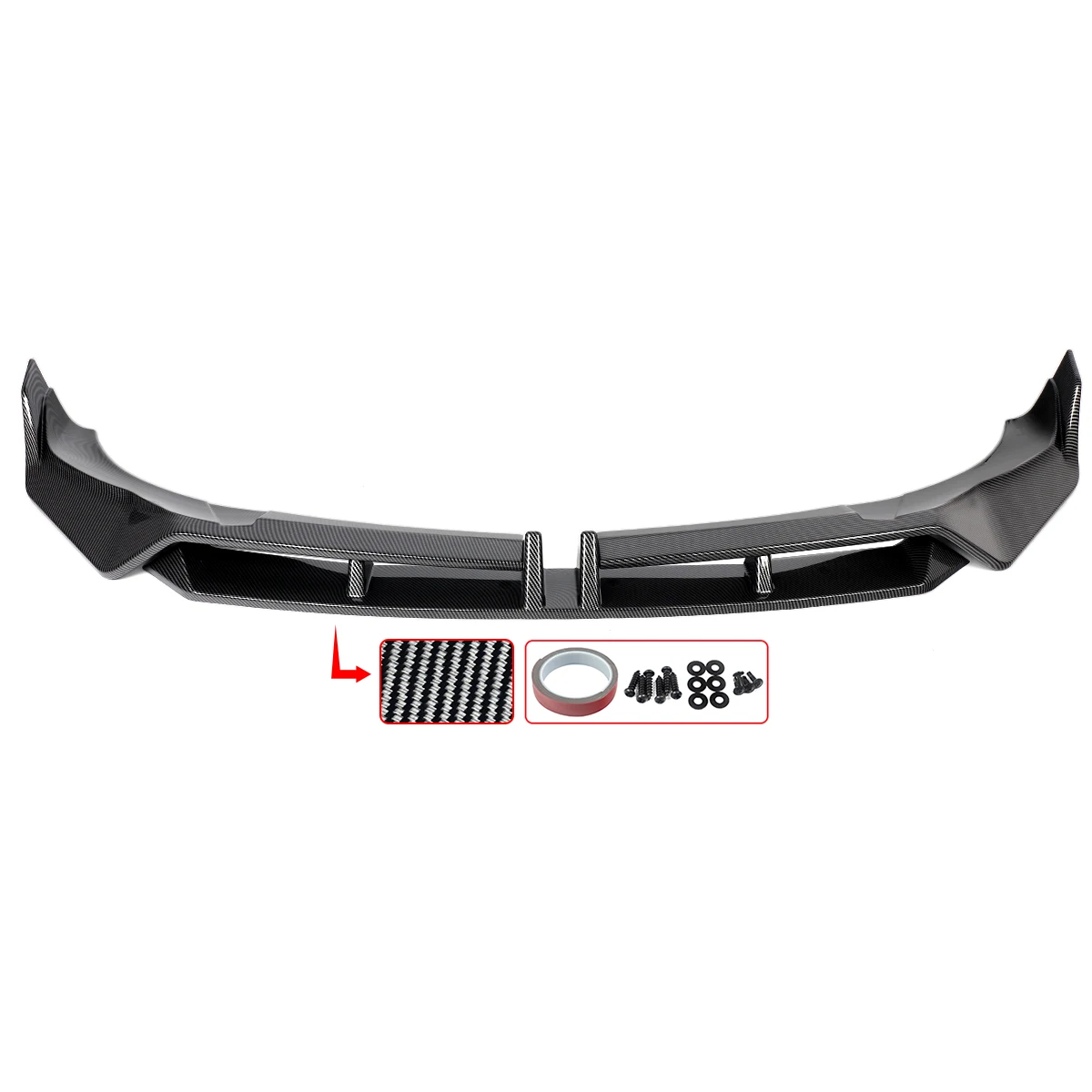 Carbon Look ABS Front Bumper Lip For BMW X3 G01 X4 G02 LCI M Sport 2022-2024