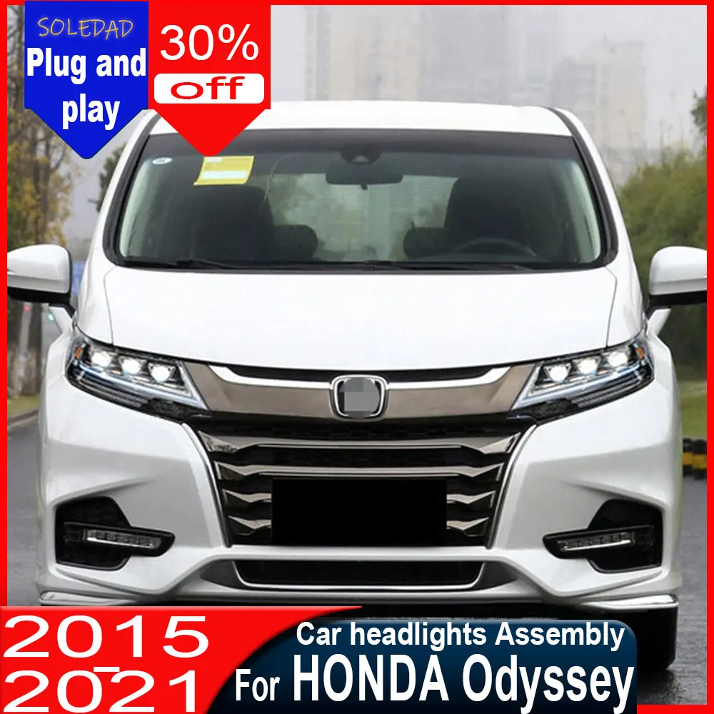 

headliFor Honda Odyssey 2015-2021 full LED Lexus style Assembly Upgrade High Configure Projector Lens Car Headlights Accessories