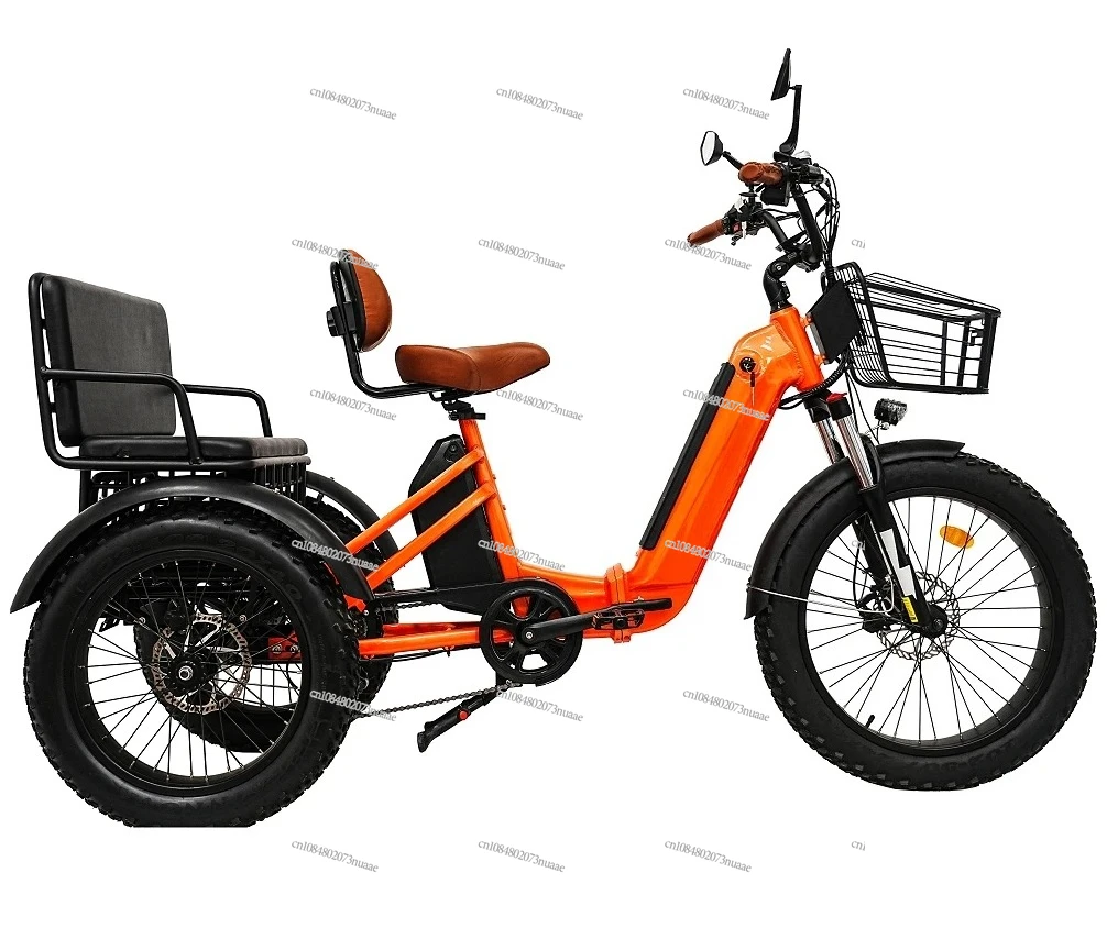 2024 Newest Hot Sell 750w 48V  Electric Tricycle Convenient and Practical Foldable 3 Wheels Electric Bikecustom