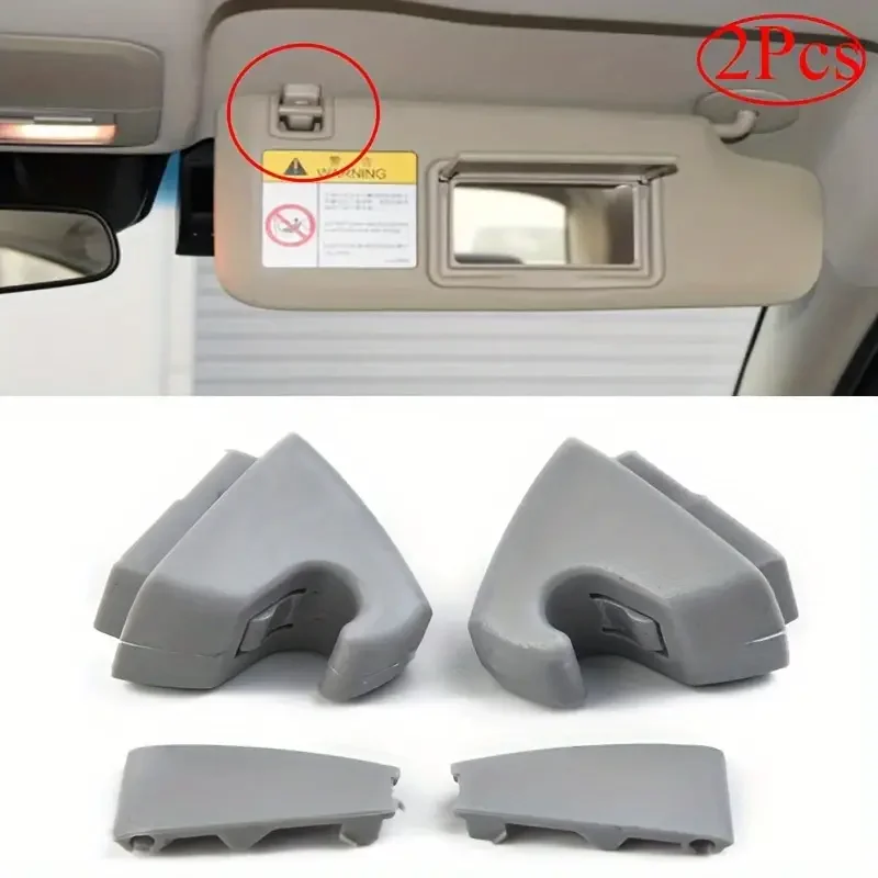 2pcs Car Sun Visor Clips Retainer Interior Hanger Hook For Cruze Sonic Spark 95994975 Gray Front Sunshade Support Clip Brackets