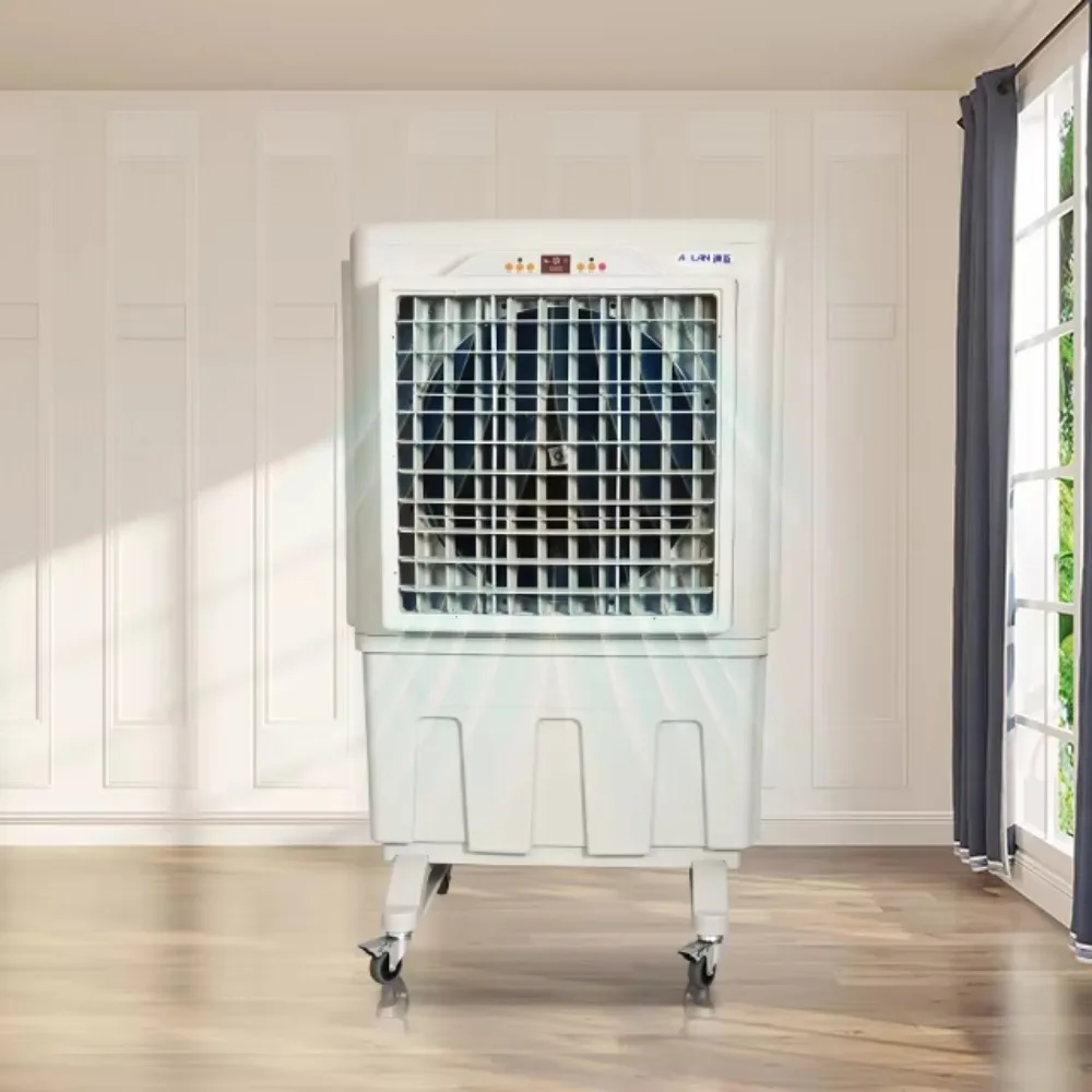 Portable 6000m³/h Evaporative Air Cooler, 3-Speed Industrial Fan, Energy Efficient Cooling, Large Room Ventilation