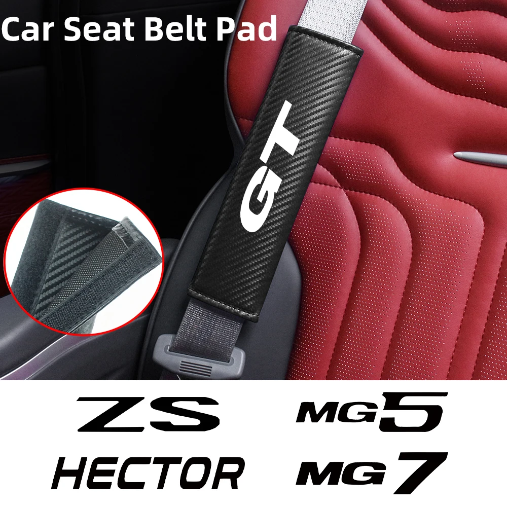 

Carbon Fiber Car Seat Belt Shoulder Pad Breathable Protection Safety Belt Padding Cover For MG GT HECTOR MG5 MG7 HS ZS