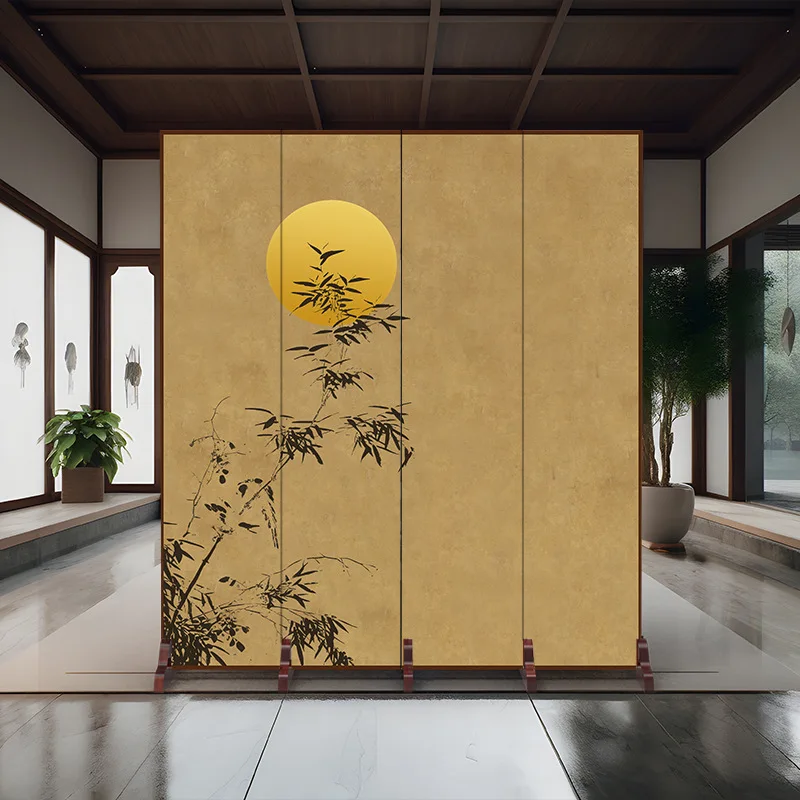 

New Chinese screen partition living room block home office hotel home landscape painting folding