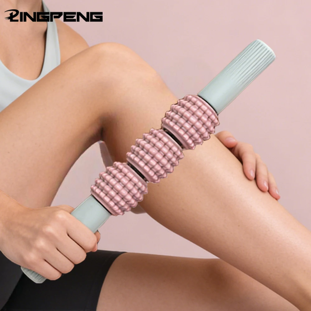 Muskel-Massagestab Faszienrolle Yoga-Muskelentspannungs-Stretchroller Wolfszahn-Schlankheitsbein-Yoga-Massagestab