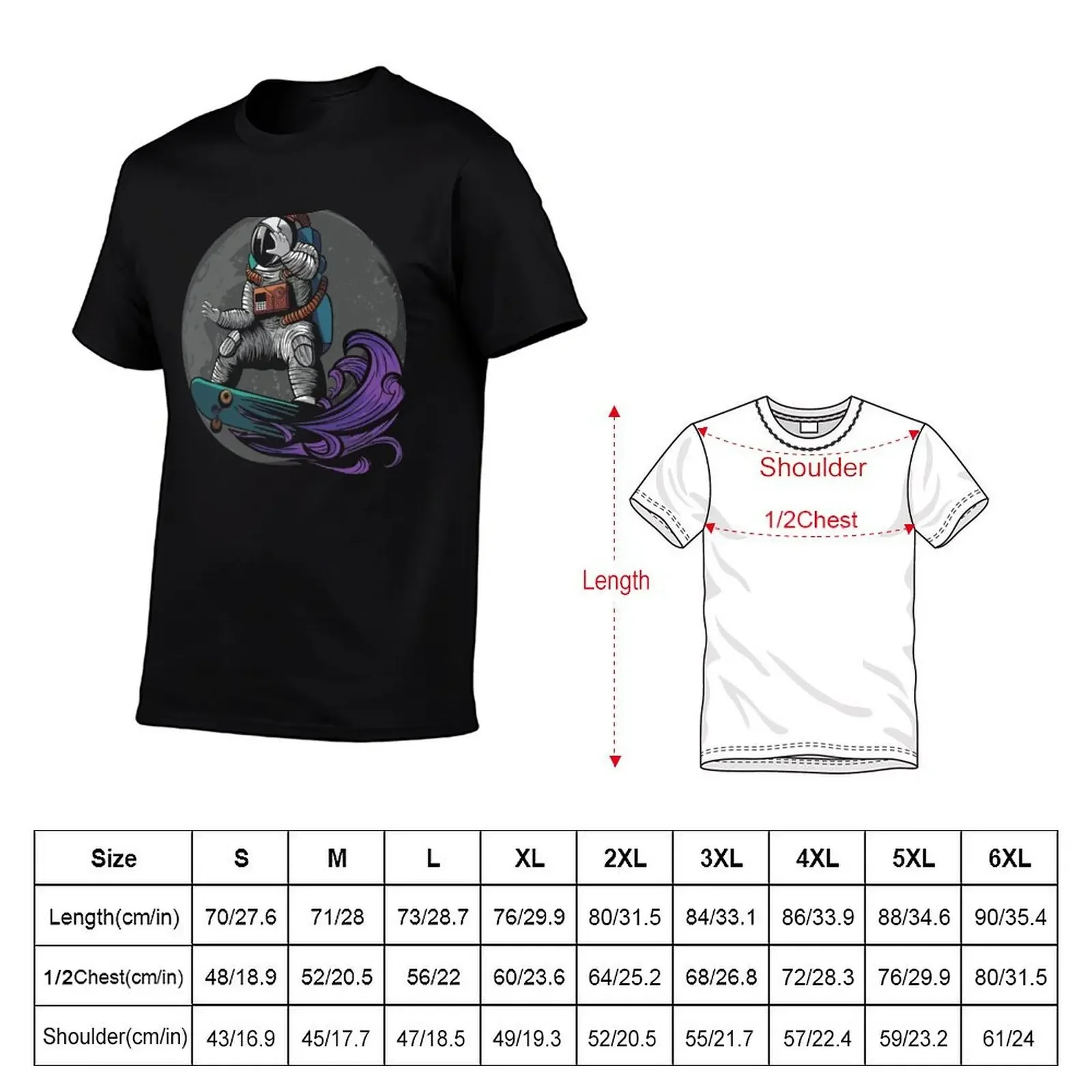 Astronaut Skateboarder T-Shirt vintage clothes anime figures rapper graphic tees street wear mens tall t shirts