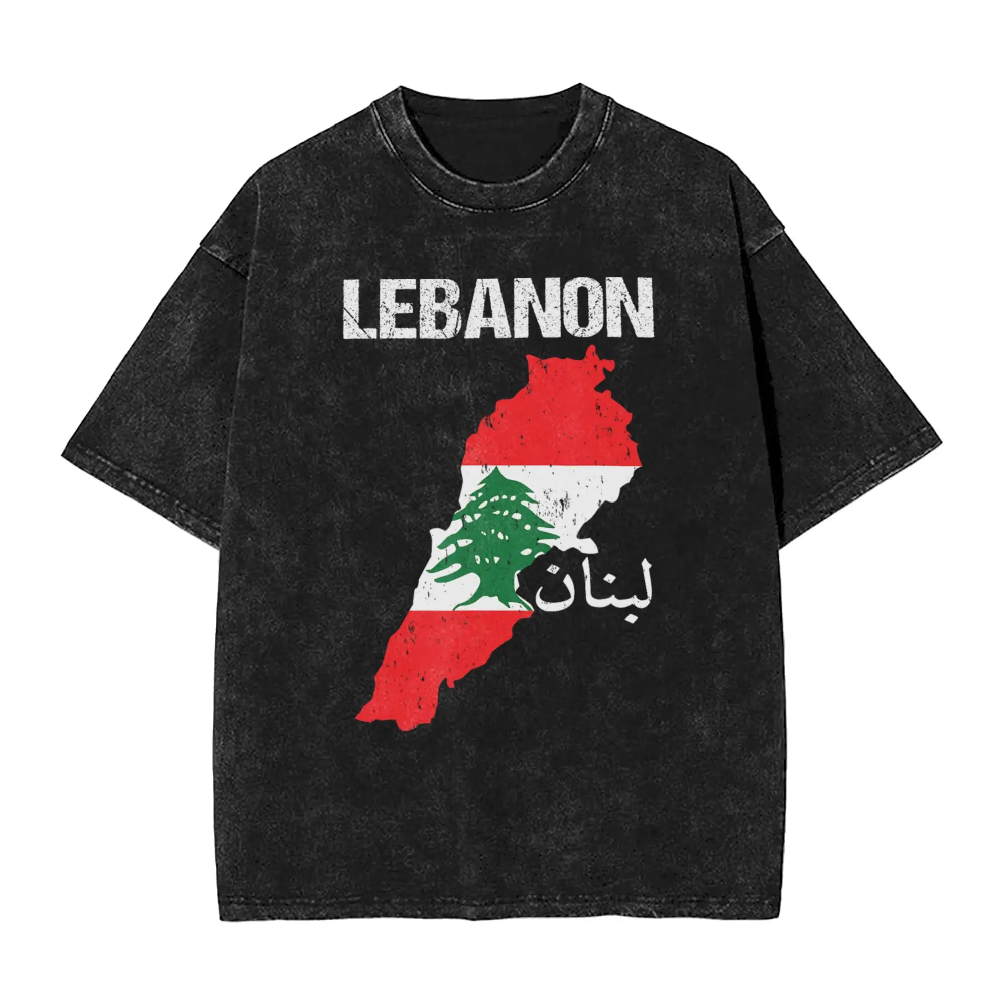 Lebanon Flag Map Beirut  Cedar Tree T-Shirt Summer  Vintage T Shirts Casual Leisure Tee Shirt For Man Short Sleeves Custom Tops