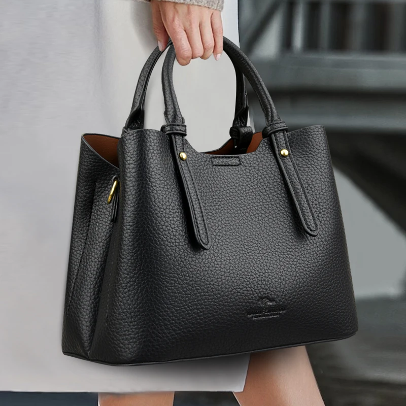 Fashion Handbags for Women Classic Leather Hand Bags Luxury Shoulder Bags Designer Large Tote Ladies Crossbody Bag Female Sac