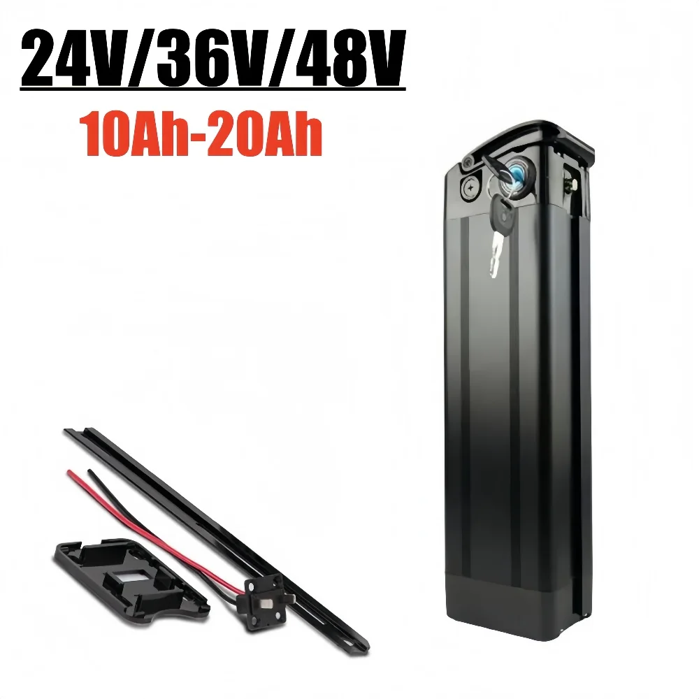 

High Capacity 20Ah Silverfish Battery 48V 36V 24V Lithium Ion Pack Built in BMS For Folding Ebike 250W 1000W Motor with Charger