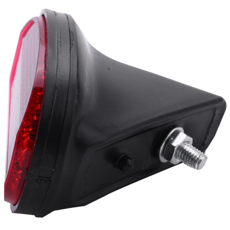 10 Pcs จักรยานด้านหลังหาง Fender Reflector Mudguard รูปไข่เตือนสีแดงสีดำ