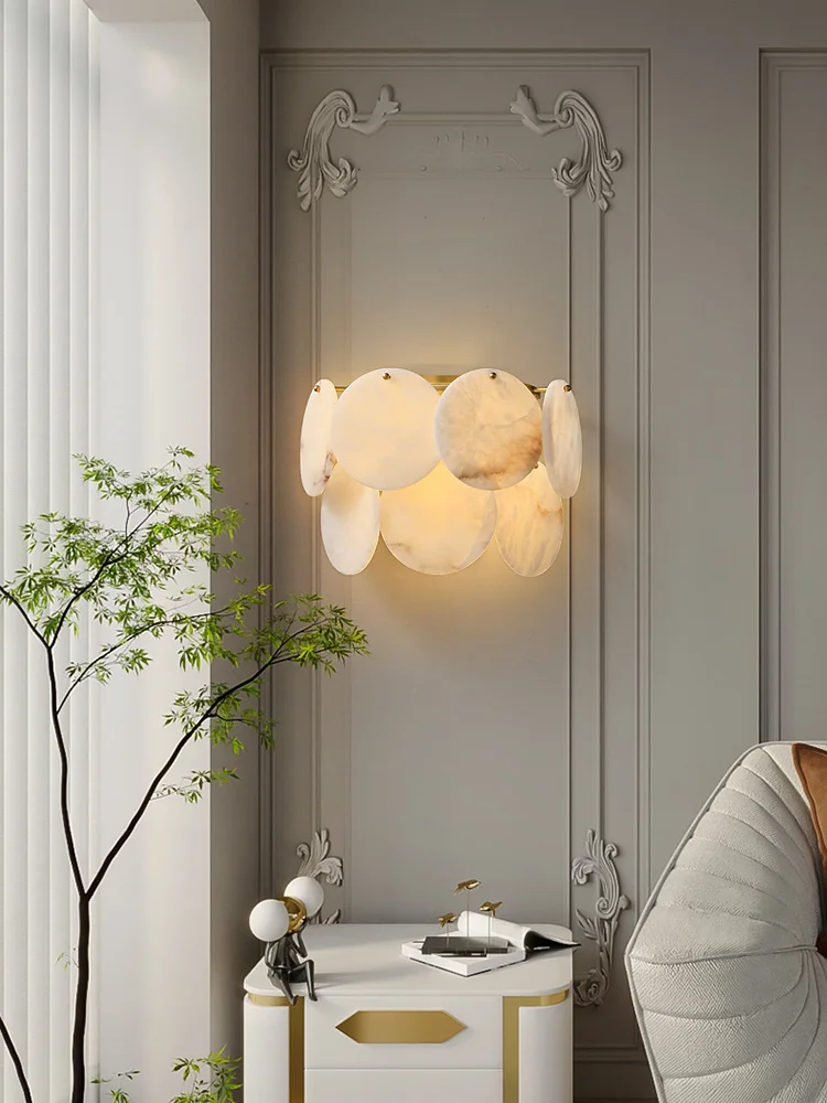 2024 Marble Ceiling Pendant Lamps Home Appliance Luxury Stone Hanging Lamps For Living Room Decoration Lighting Above Table