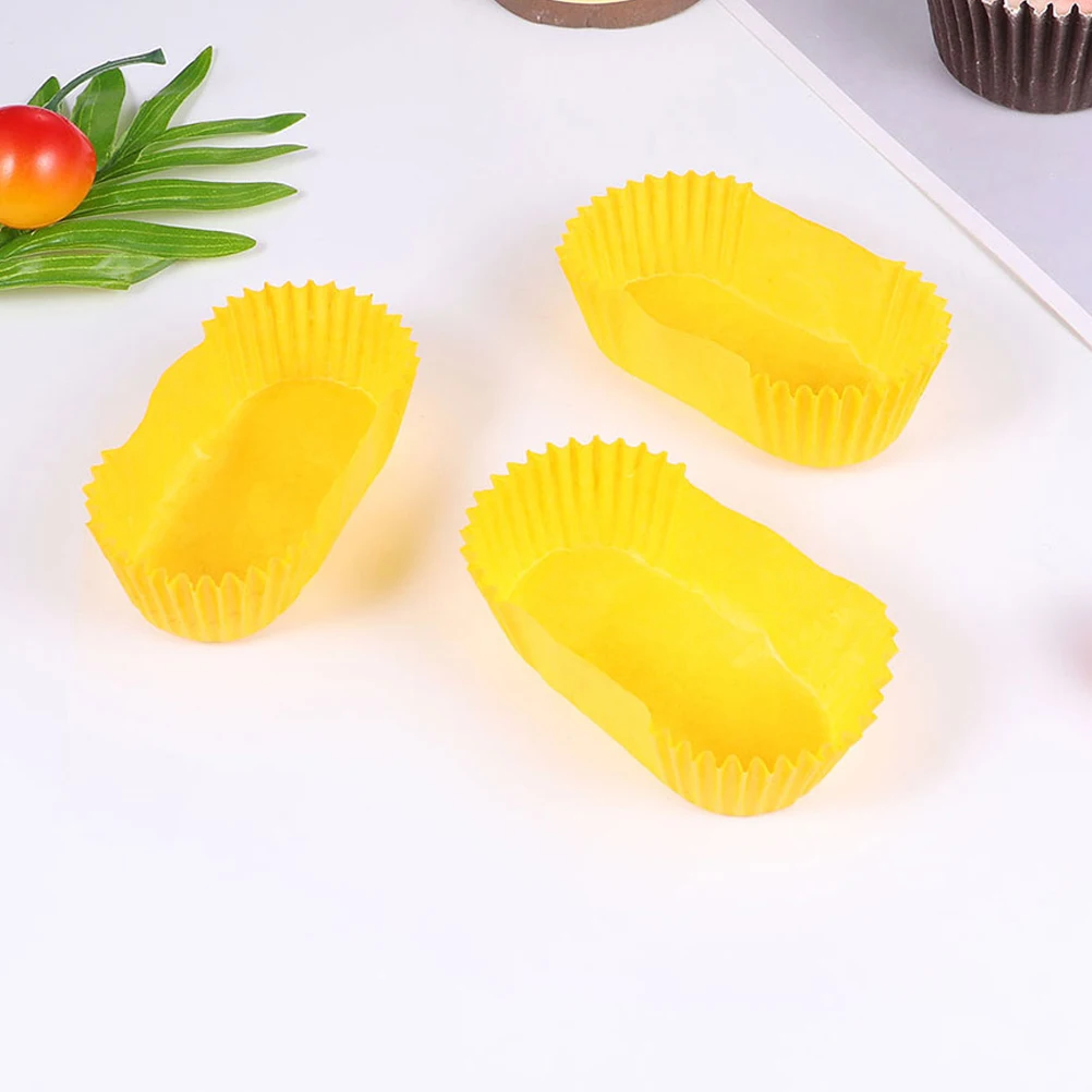 

2000 Pcs Cake Paper Holder Set Baking Cups Cupcake Liners Rectangular Greaseproof Small Souffle
