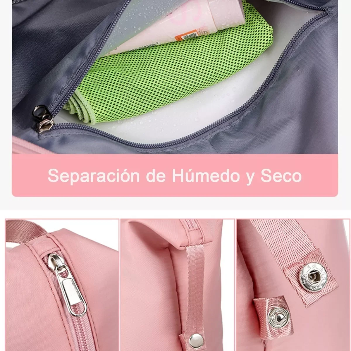 กระเป๋าเดินทางแบบพับได้พร้อมกระเป๋าเปียกและแห้งความจุขนาดใหญ่กระเป๋ากีฬาฟิตเนสความจุขนาดใหญ่ไหล่สำหรับกระเป๋าเดินทาง